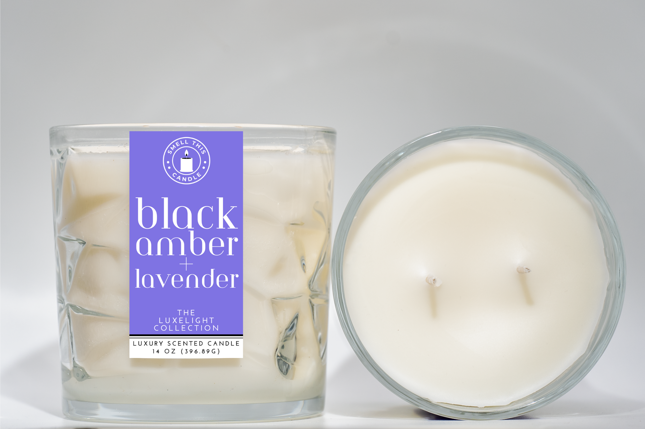Black Amber & Lavender candle