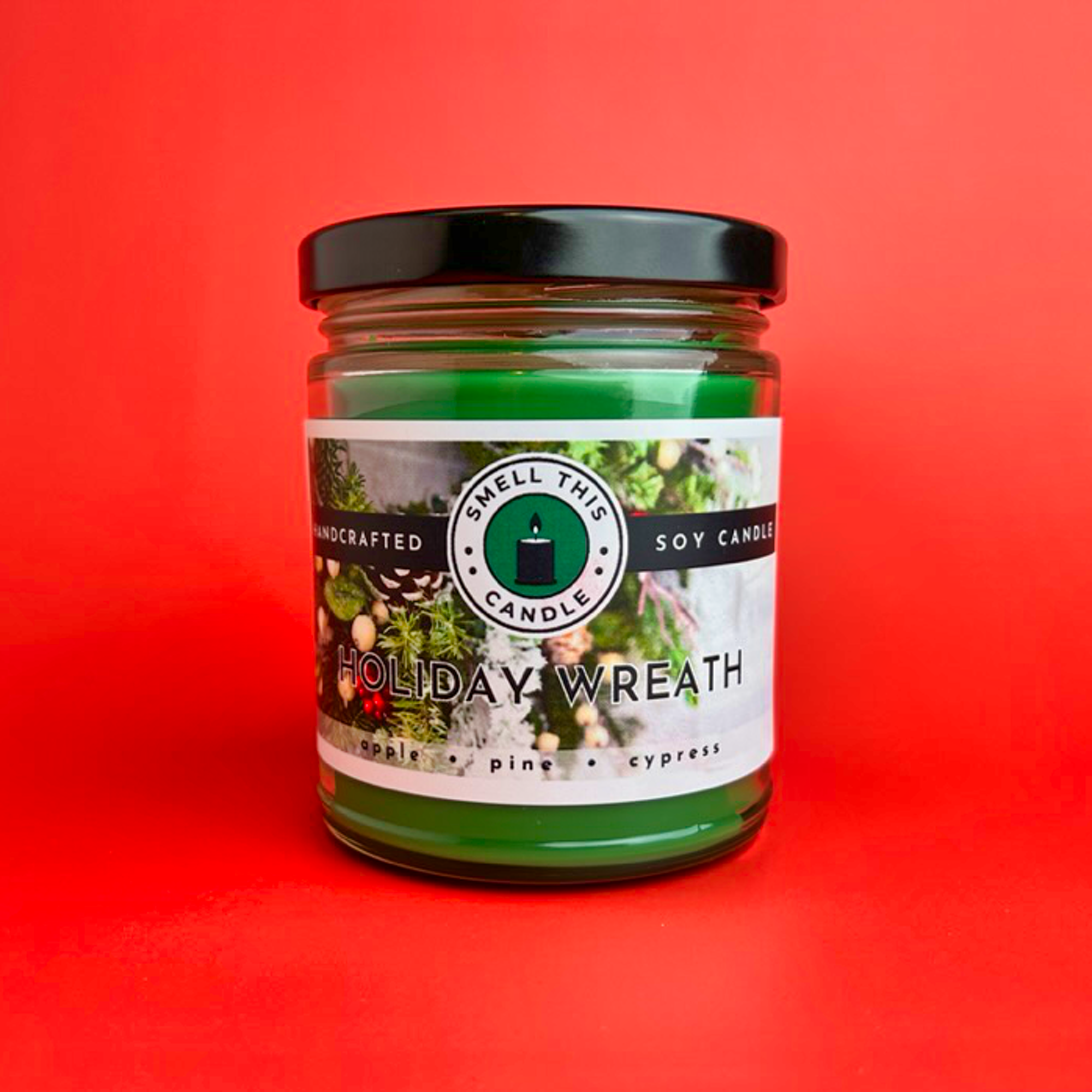 Holiday Wreath candle - Smell This Candle - Candles