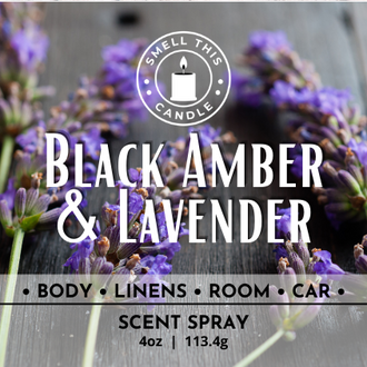 Black Amber &amp; Lavender scent spray - Smell This Candle - Scent Spray